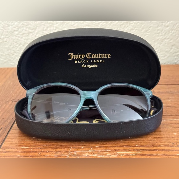Juicy Couture Black Label W Sunglasses W/Case Aqua Frame Vacation Resort Beach main image 9